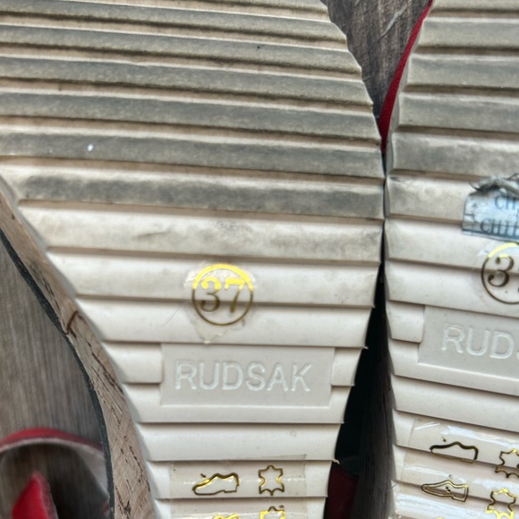 Rudsak Red Cork Heeled Sandals | 37 - Picture 9 of 14